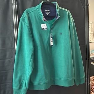 NWT IZOD Evergreen Classic Quarter Zip Pullover, XXL